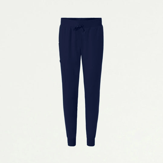 Jaanuu Scrubs Women's Silex Slim Knit-Waist Scrub Jogger Midnight Navy | scrub-supply.com