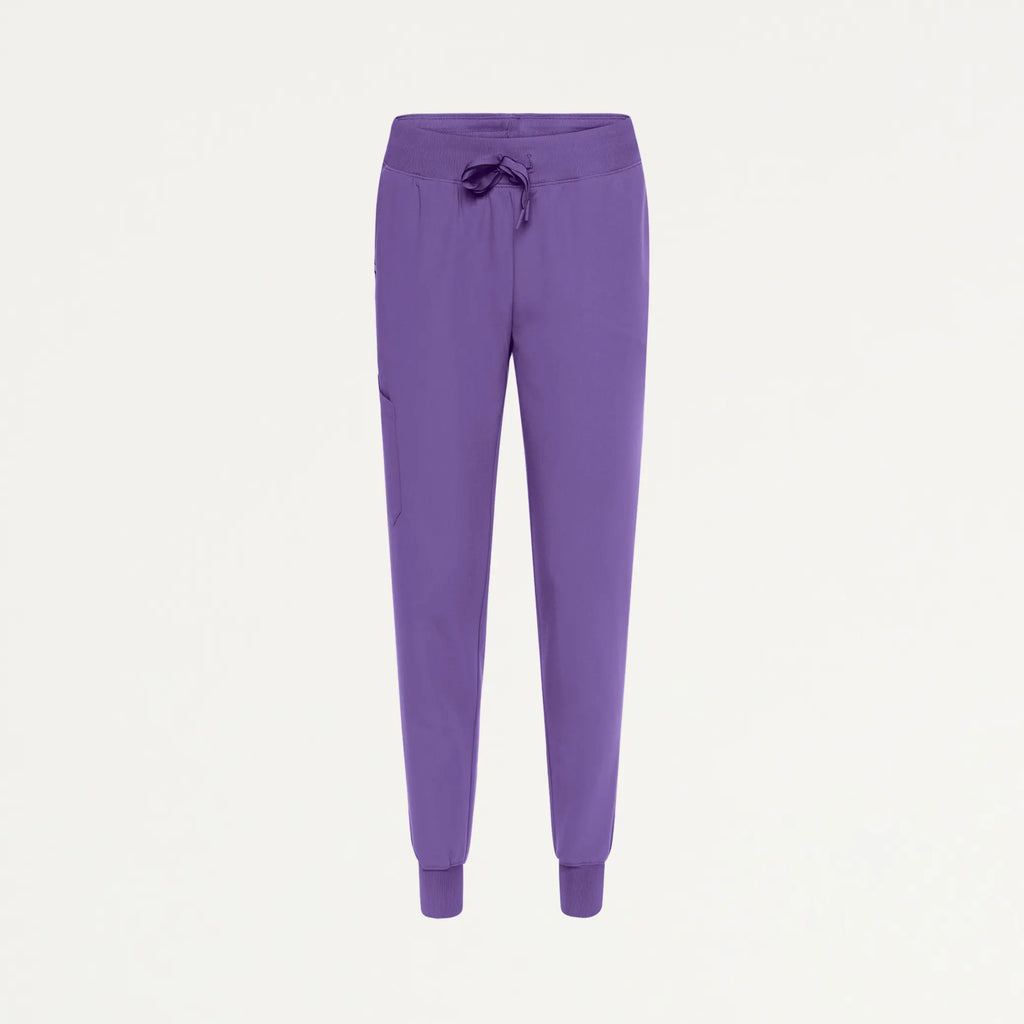 Jaanuu Scrubs Women's Silex Slim Knit-Waist Scrub Jogger Violet | scrub-supply.com