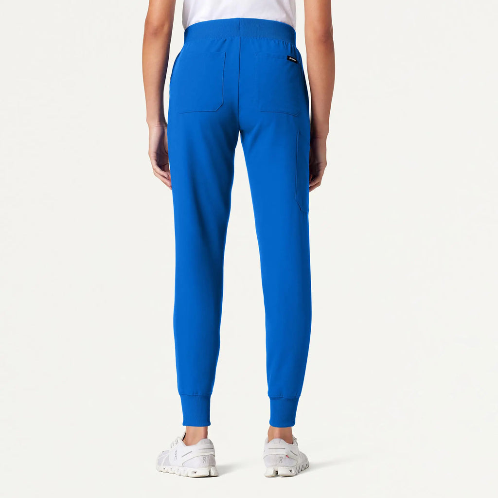 Jaanuu Scrubs Women's Silex Slim Knit-Waist Scrub Jogger Royal Blue | scrub-supply.com