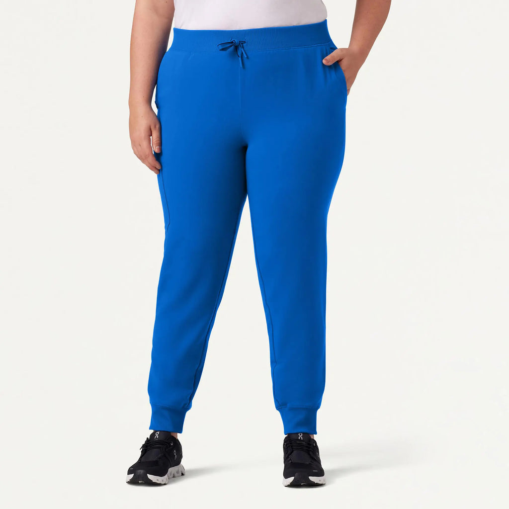 Jaanuu Scrubs Women's Silex Slim Knit-Waist Scrub Jogger Royal Blue | scrub-supply.com