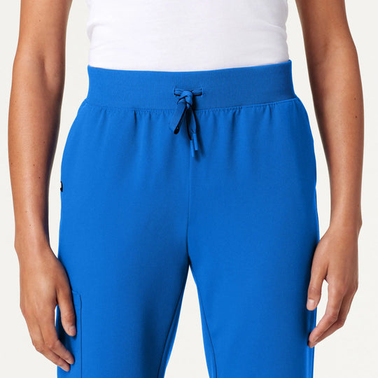 Jaanuu Scrubs Women's Silex Slim Knit-Waist Scrub Jogger Royal Blue | scrub-supply.com