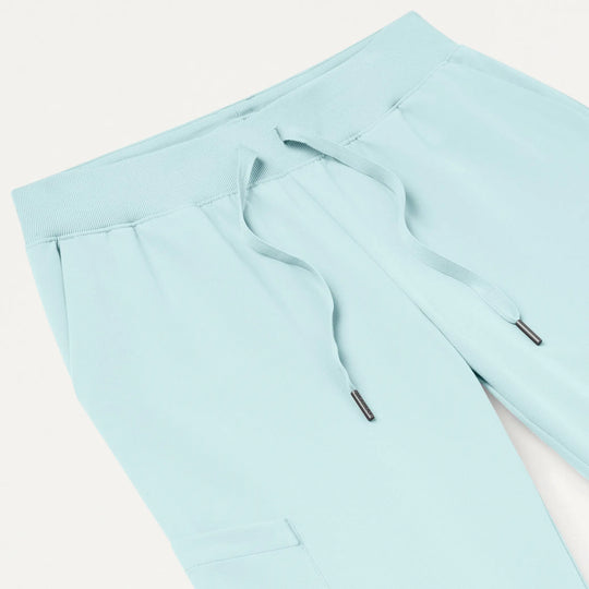 Jaanuu Scrubs Women's Silex Slim Knit-Waist Scrub Jogger Sky Blue | scrub-supply.com