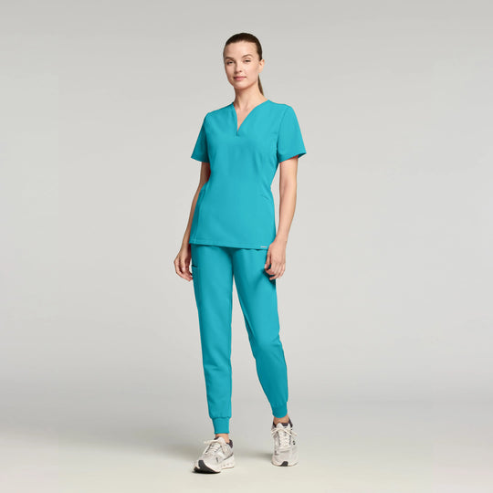 Jaanuu Scrubs Women's Silex Slim Scrub Jogger Marina | scrub-supply.com