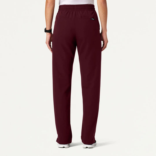 Jaanuu Scrubs Women's Kerr 365 High Waisted Scrub Pant Burgundy | scrub-supply.com