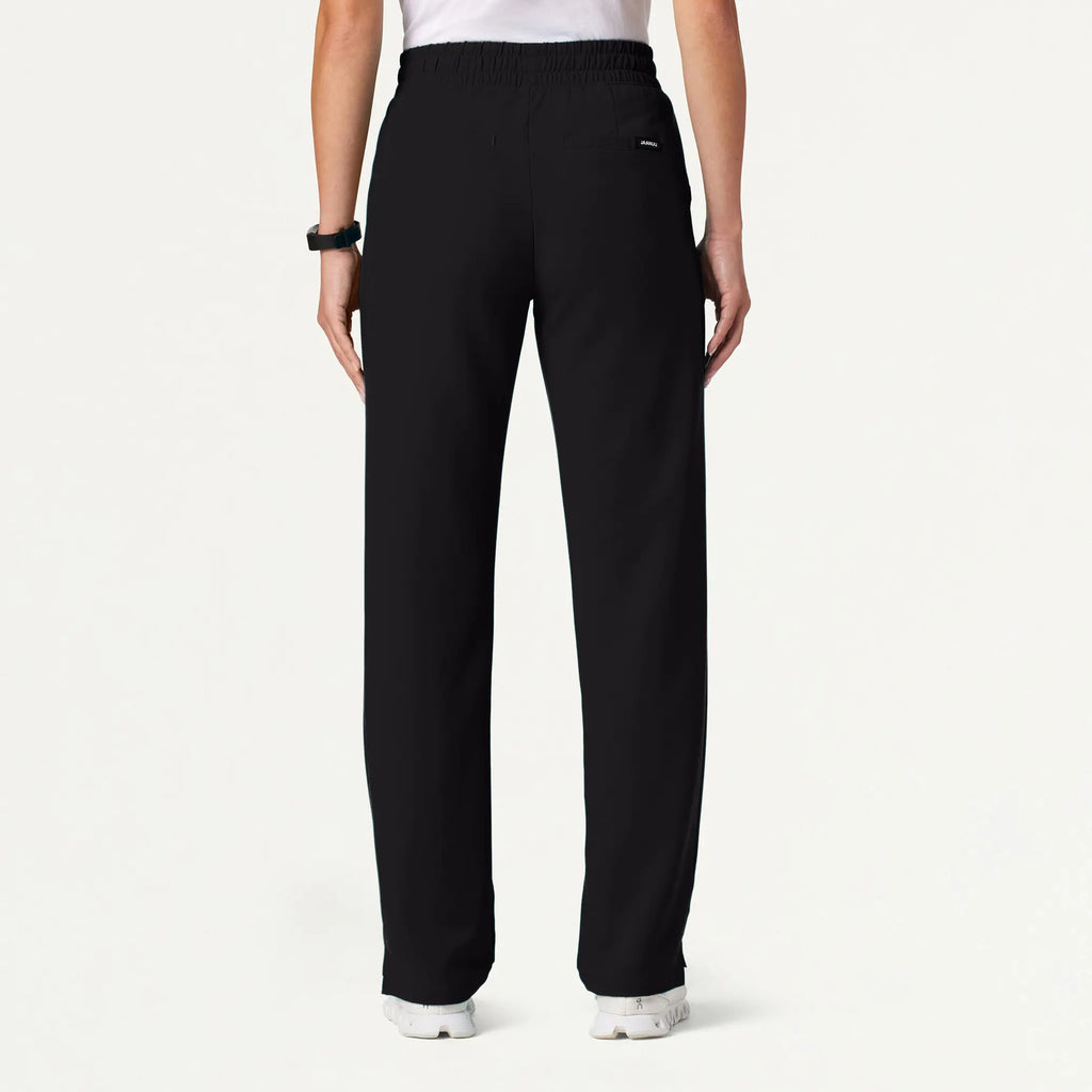 Jaanuu Scrubs Women's Kerr 365 High Waisted Scrub Pant Black | scrub-supply.com