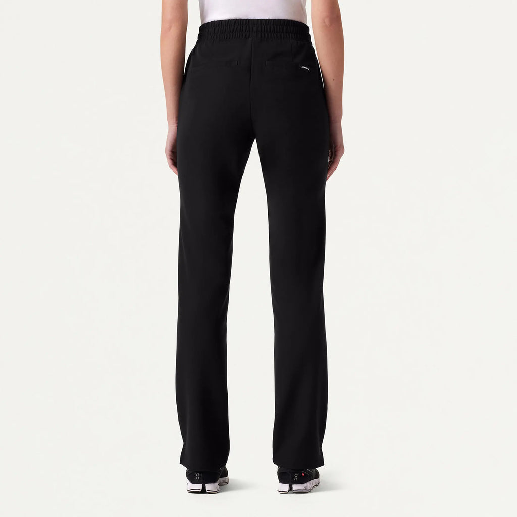 Jaanuu Scrubs Women's Kerr 365 High Waisted Scrub Pant Black | scrub-supply.com