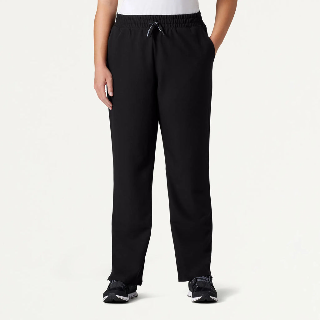 Jaanuu Scrubs Women's Kerr 365 High Waisted Scrub Pant Black | scrub-supply.com