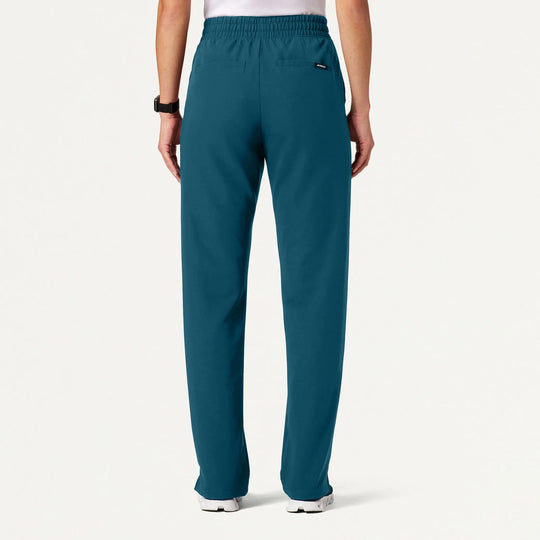 Jaanuu Scrubs Women's Kerr High Waisted Scrub Pant Caribbean Blue | scrub-supply.com