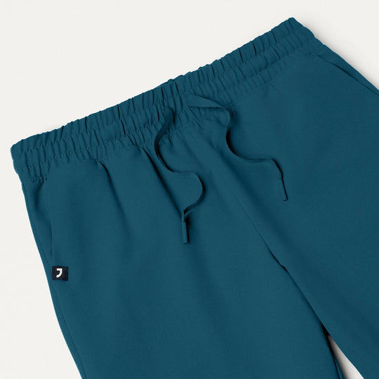Jaanuu Scrubs Women's Kerr High Waisted Scrub Pant Caribbean Blue | scrub-supply.com