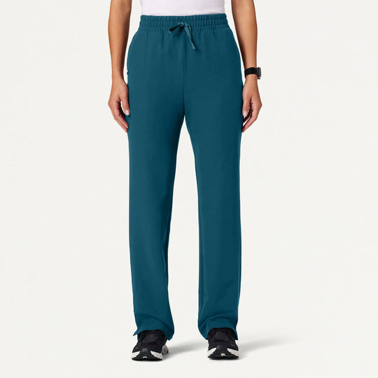 Jaanuu Scrubs Women's Kerr High Waisted Scrub Pant Caribbean Blue | scrub-supply.com