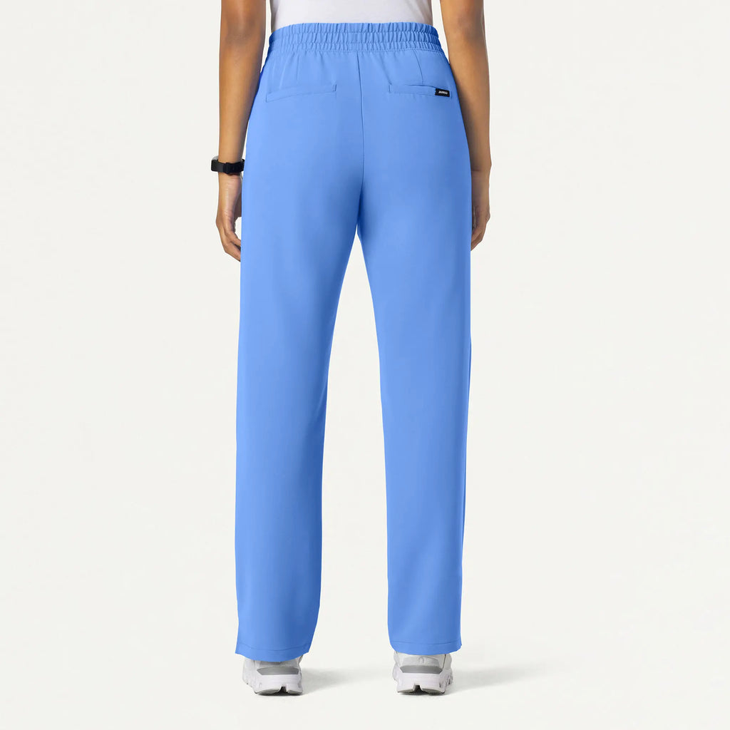 Jaanuu Scrubs Women's Kerr 365 High Waisted Scrub Pant Ceil Blue | scrub-supply.com