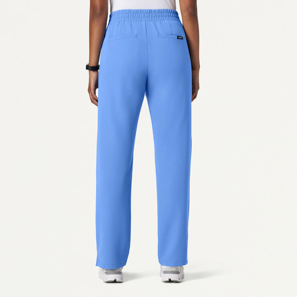 Jaanuu Scrubs Women's Kerr 365 High Waisted Scrub Pant Ceil Blue | scrub-supply.com