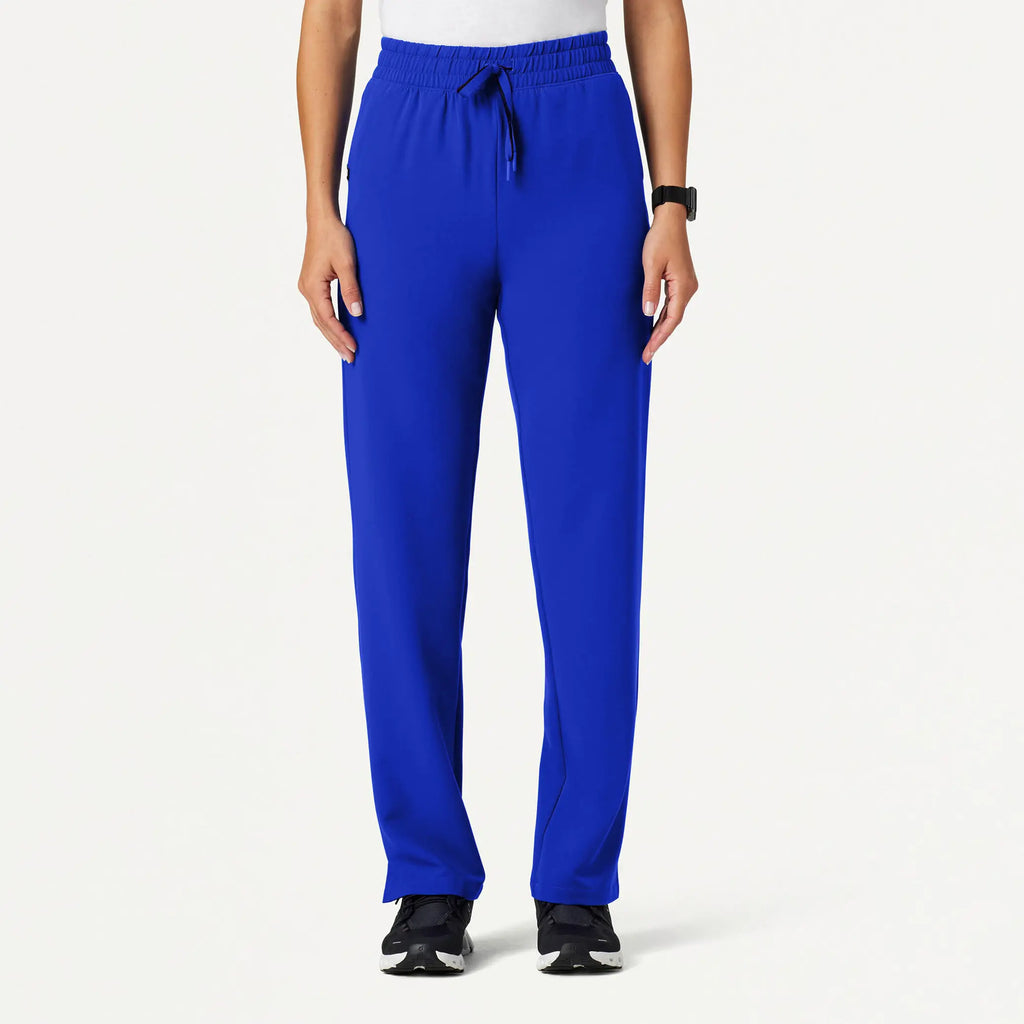 Jaanuu Scrubs Women's Kerr 365 High Waisted Scrub Pant Electric Blue | scrub-supply.com