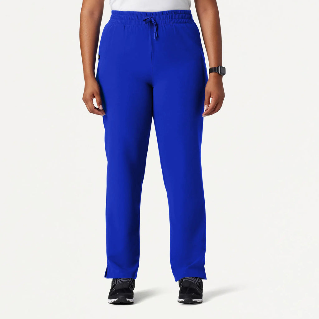 Jaanuu Scrubs Women's Kerr 365 High Waisted Scrub Pant Electric Blue | scrub-supply.com