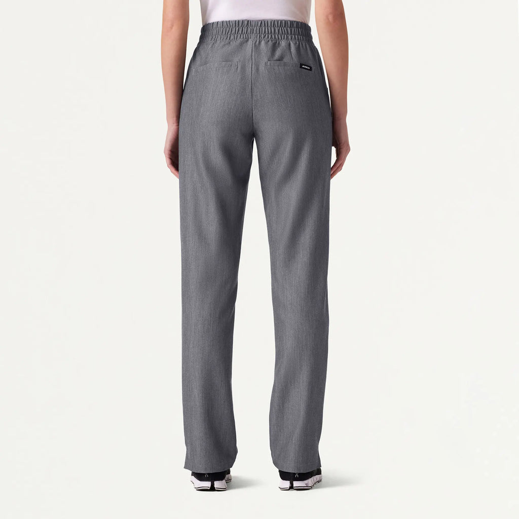 Jaanuu Scrubs Women's Kerr 365 High Waisted Scrub Pant Heather Gray | scrub-supply.com