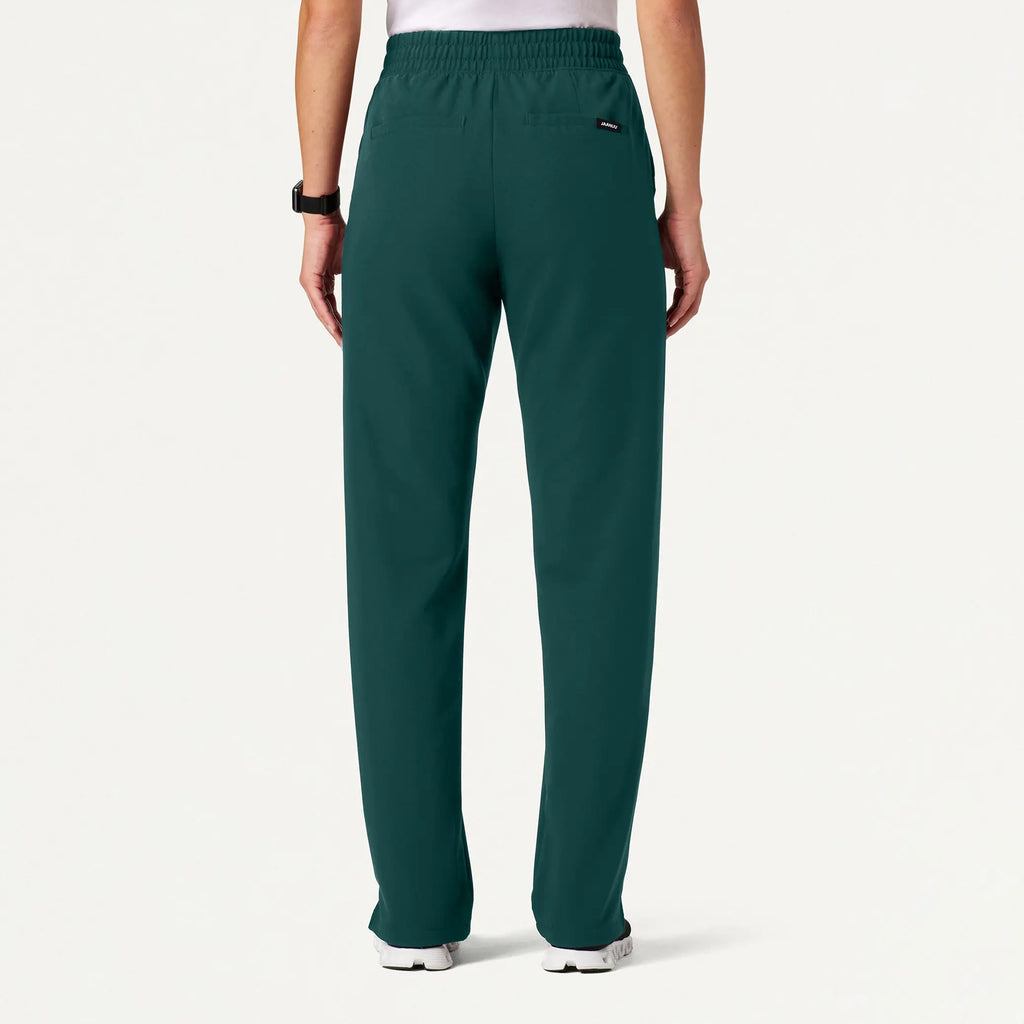 Jaanuu Scrubs Women's Kerr 365 High Waisted Scrub Pant Midnight Green | scrub-supply.com