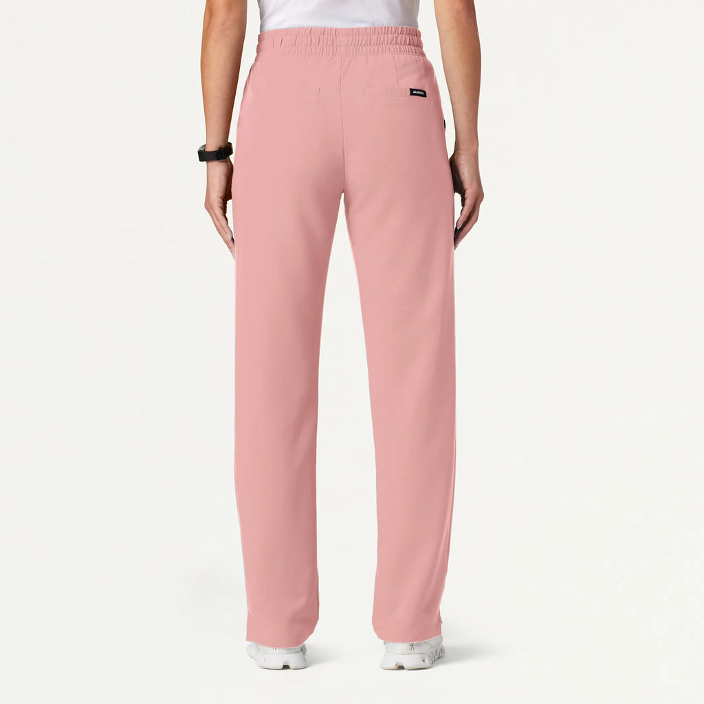 Jaanuu Scrubs Women's Kerr 365 High Waisted Scrub Pant Mauve | scrub-supply.com