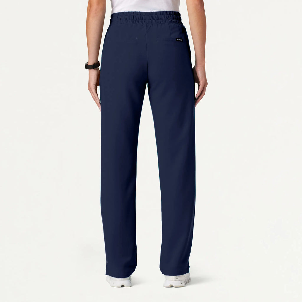 Jaanuu Scrubs Women's Kerr 365 High Waisted Scrub Pant Midnight Navy | scrub-supply.com