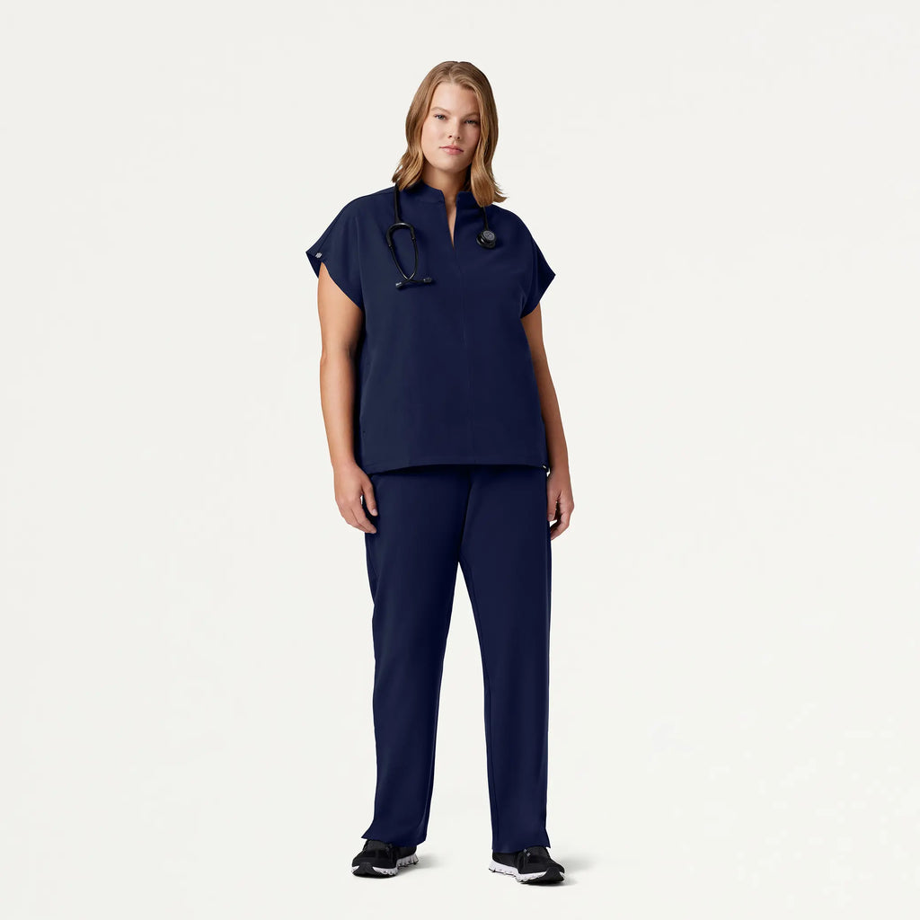 Jaanuu Scrubs Women's Kerr 365 High Waisted Scrub Pant Midnight Navy | scrub-supply.com