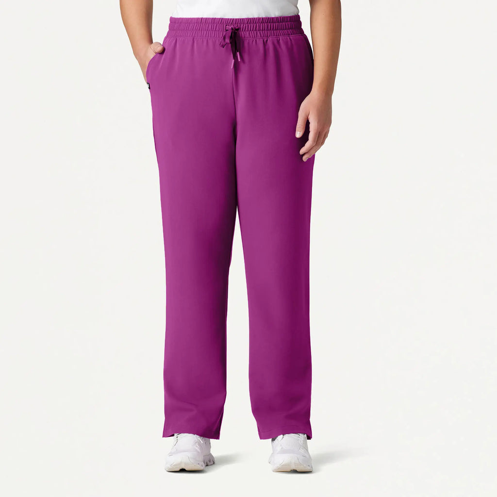 Jaanuu Scrubs Women's Kerr 365 High Waisted Scrub Pant Vivid Purple | scrub-supply.com