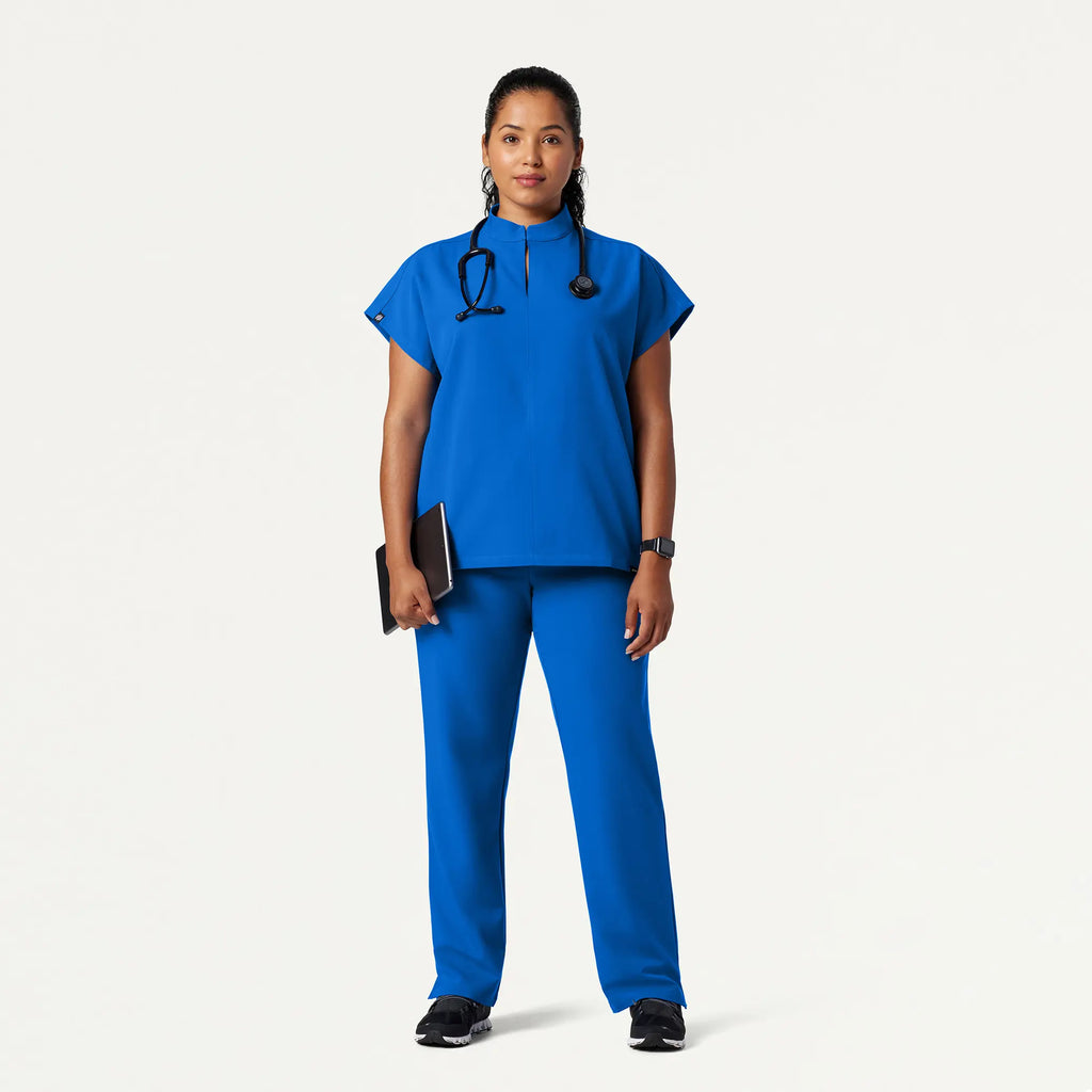 Jaanuu Scrubs Women's Kerr 365 High Waisted Scrub Pant Royal Blue | scrub-supply.com