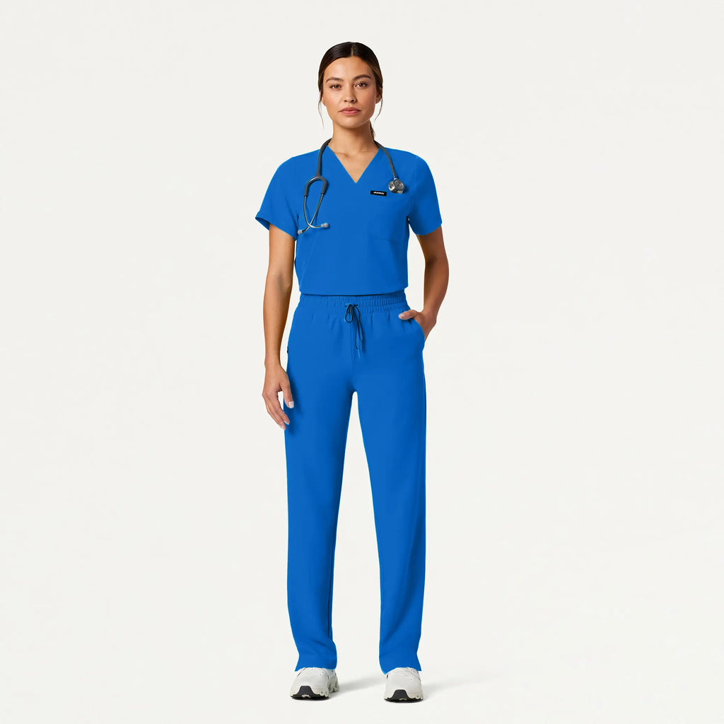 Jaanuu Scrubs Women's Kerr 365 High Waisted Scrub Pant Royal Blue | scrub-supply.com