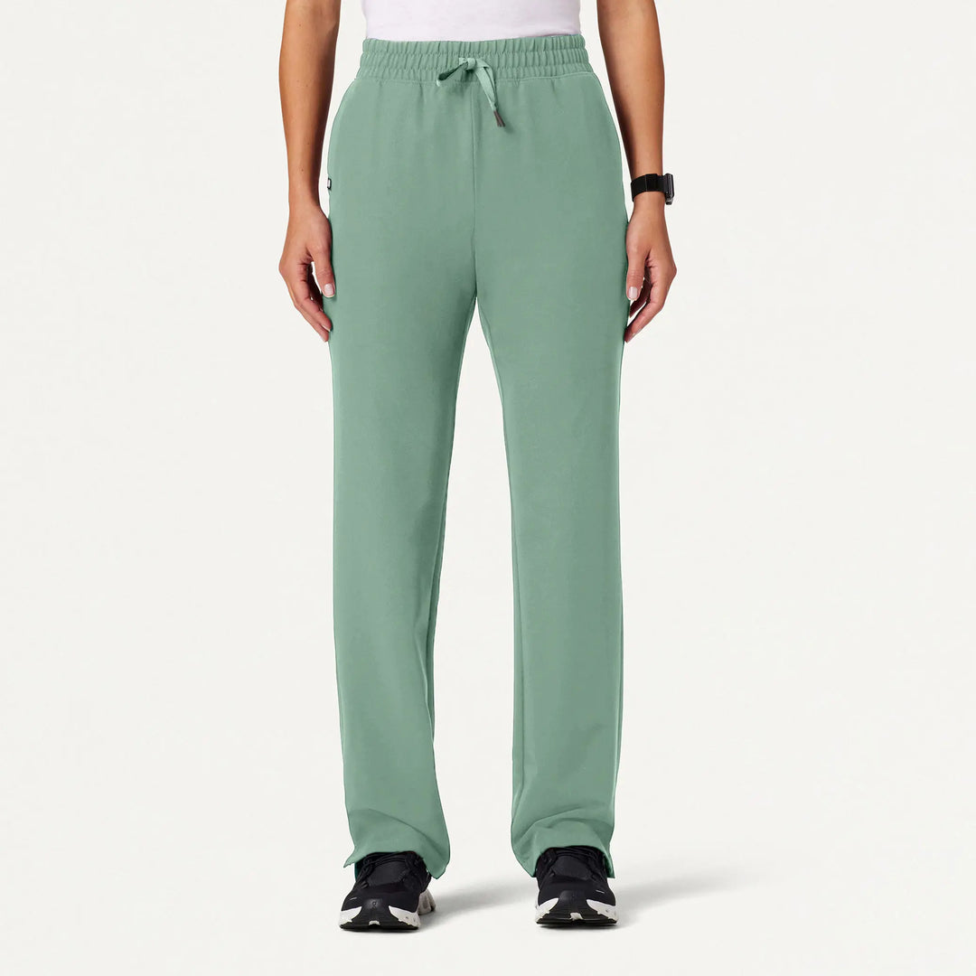 Jaanuu Scrubs Women's Kerr 365 High Waisted Scrub Pant Sage | scrub-supply.com