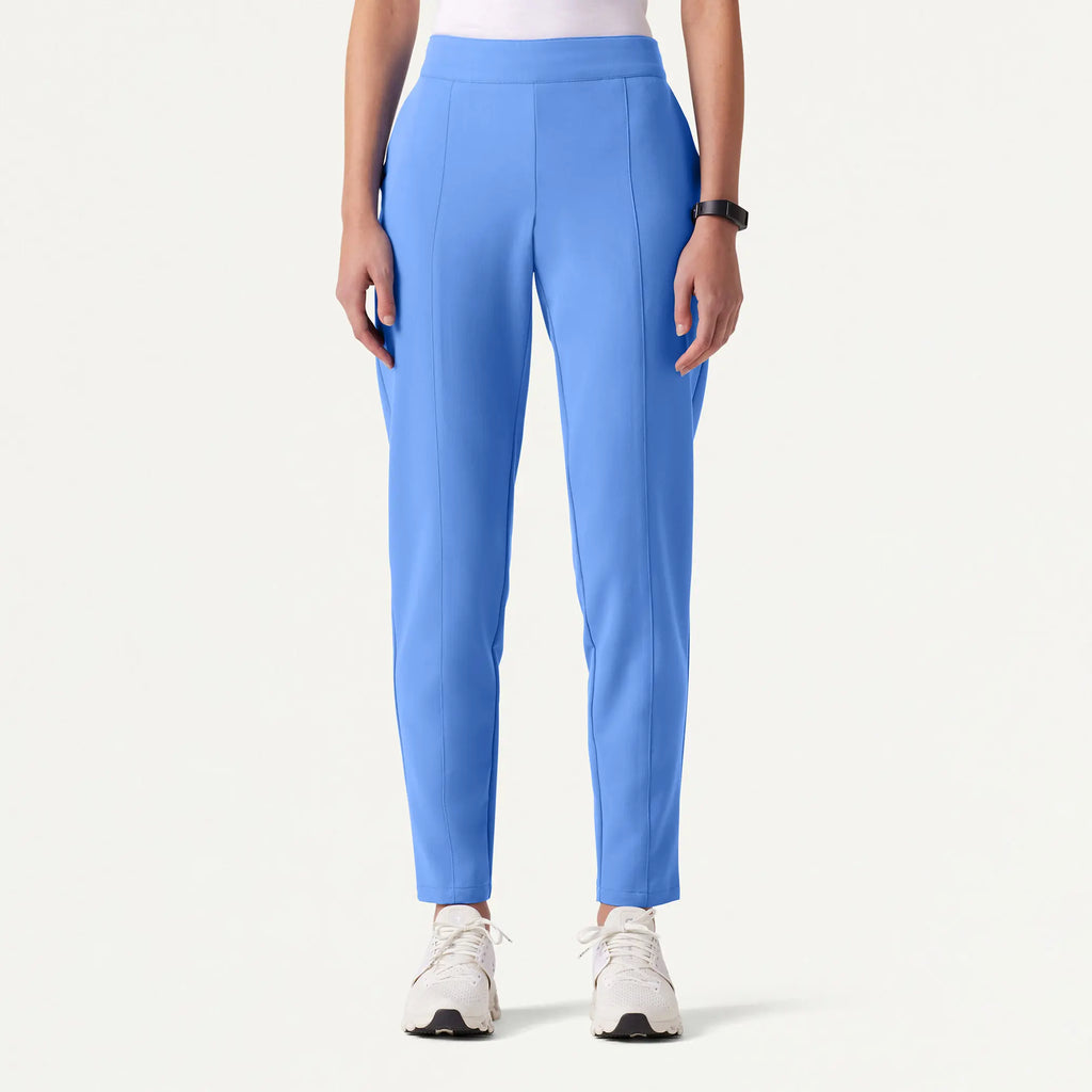 Jaanuu Scrubs Women's Lio Tapered 5-Pocket Scrub Pant Ceil Blue | scrub-supply.com