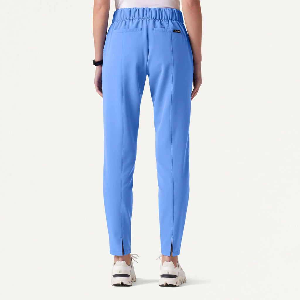 Jaanuu Scrubs Women's Lio Tapered 5-Pocket Scrub Pant Ceil Blue | scrub-supply.com