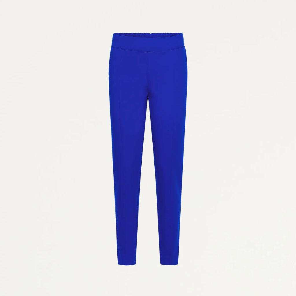 Jaanuu Scrubs Women's Lio Tapered 5-Pocket Scrub Pant Electric Blue | scrub-supply.com