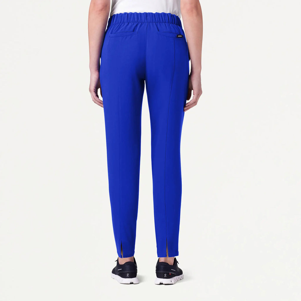 Jaanuu Scrubs Women's Lio Tapered 5-Pocket Scrub Pant Electric Blue | scrub-supply.com