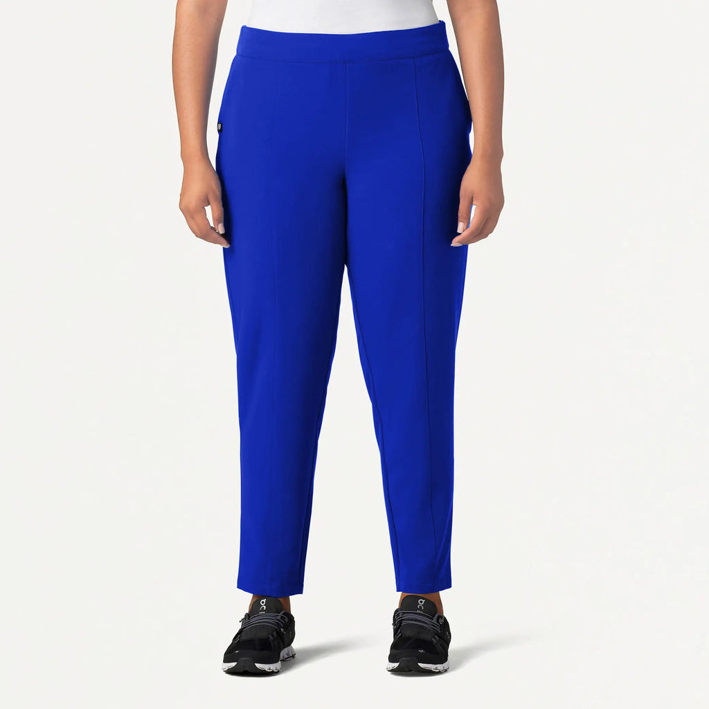 Jaanuu Scrubs Women's Lio Tapered 5-Pocket Scrub Pant Electric Blue | scrub-supply.com