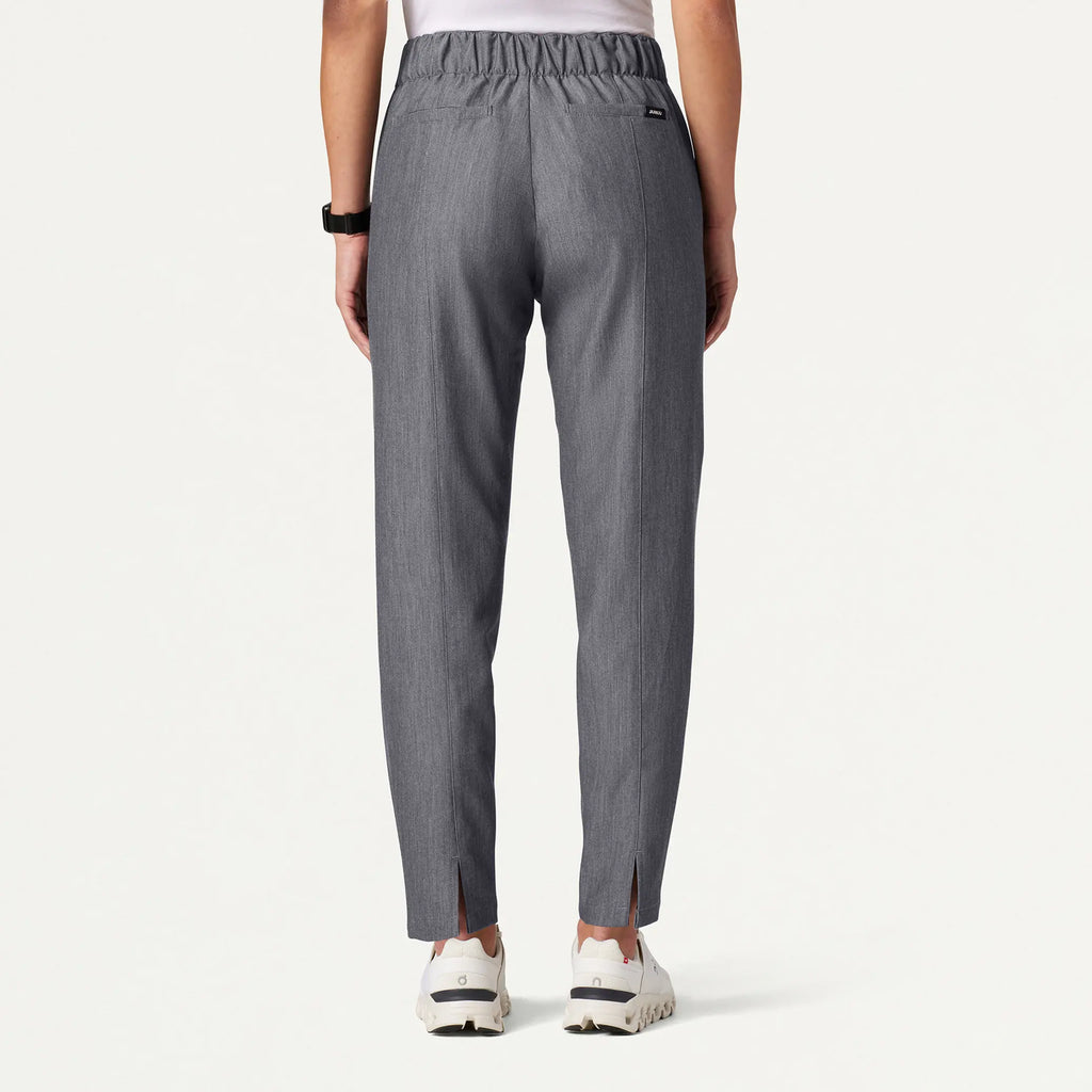 Jaanuu Scrubs Women's Lio Tapered 5-Pocket Scrub Pant Heather Gray | scrub-supply.com