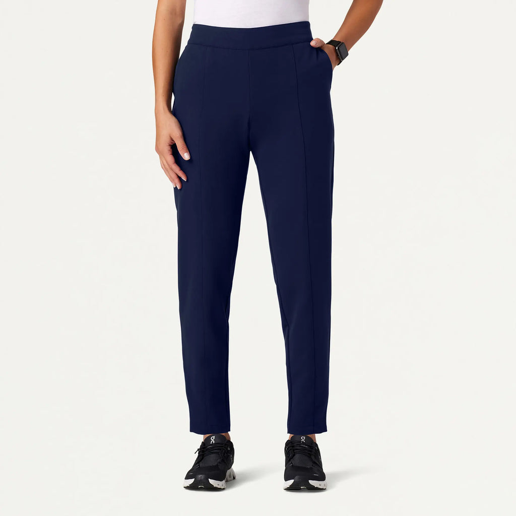 Jaanuu Scrubs Women's Lio Tapered 5-Pocket Scrub Pant Midnight Navy | scrub-supply.com