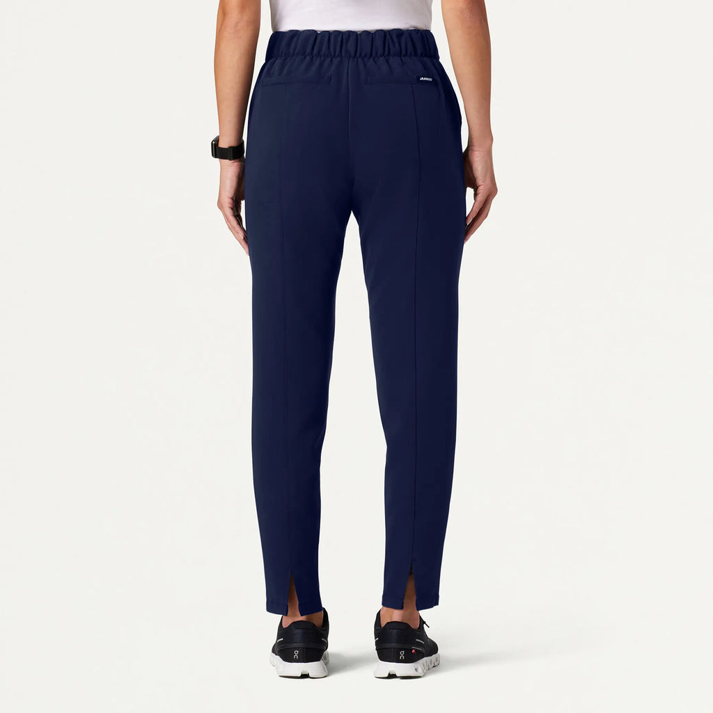 Jaanuu Scrubs Women's Lio Tapered 5-Pocket Scrub Pant Midnight Navy | scrub-supply.com