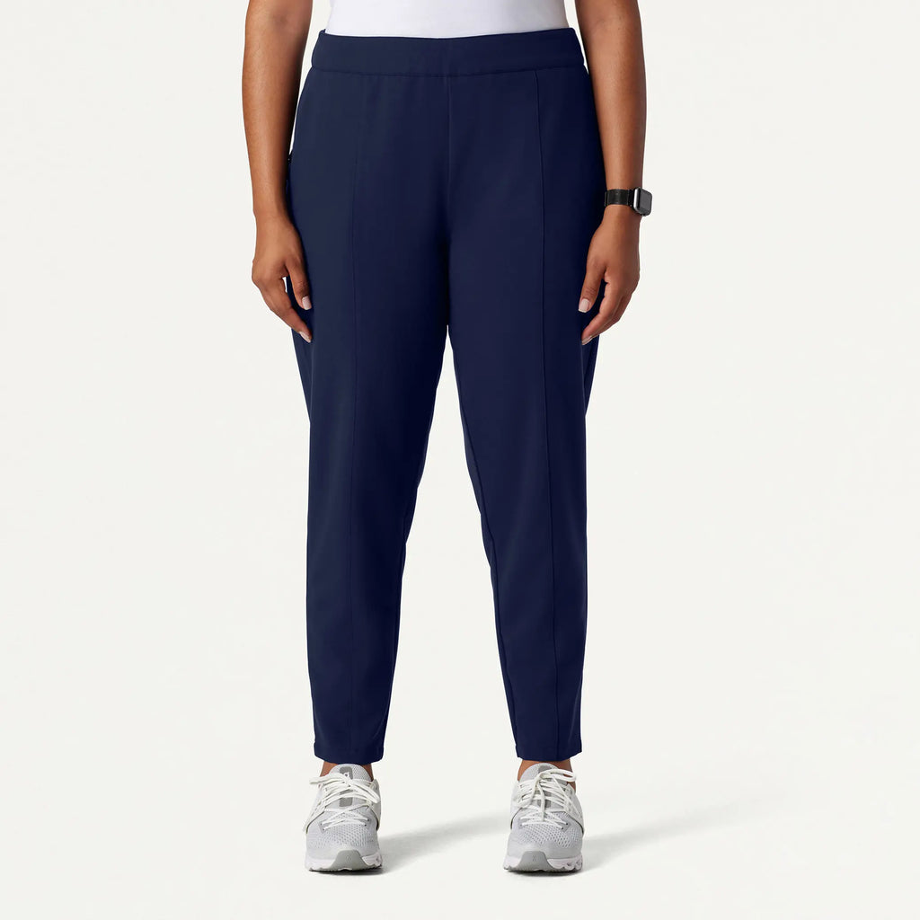 Jaanuu Scrubs Women's Lio Tapered 5-Pocket Scrub Pant Midnight Navy | scrub-supply.com