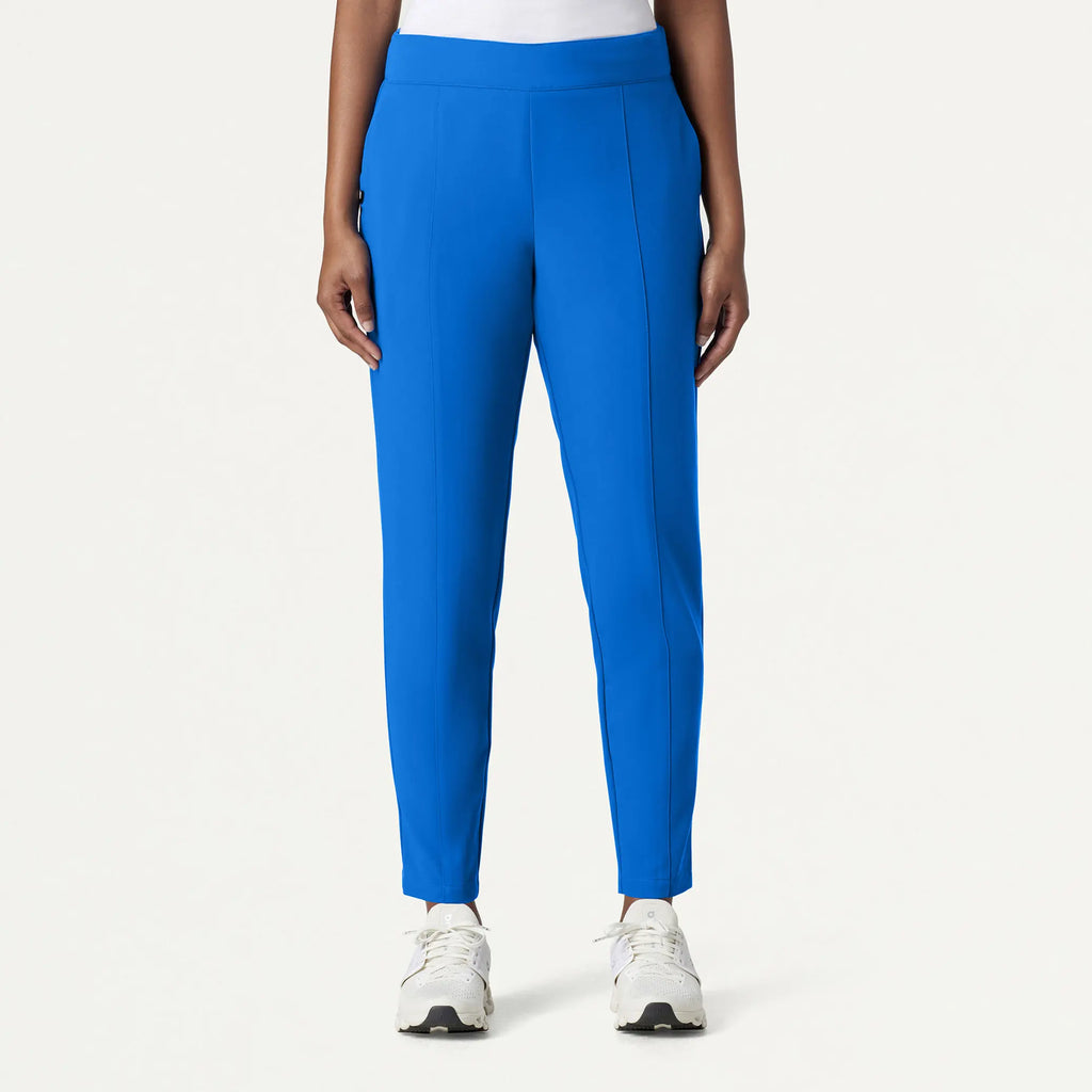 Jaanuu Scrubs Women's Lio Tapered 5-Pocket Scrub Pant Royal Blue | scrub-supply.com