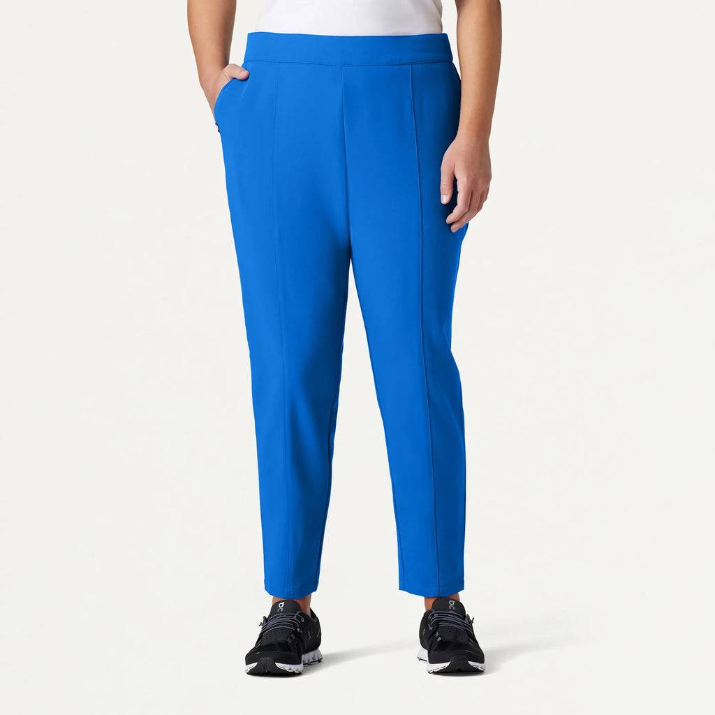 Jaanuu Scrubs Women's Lio Tapered 5-Pocket Scrub Pant Royal Blue | scrub-supply.com