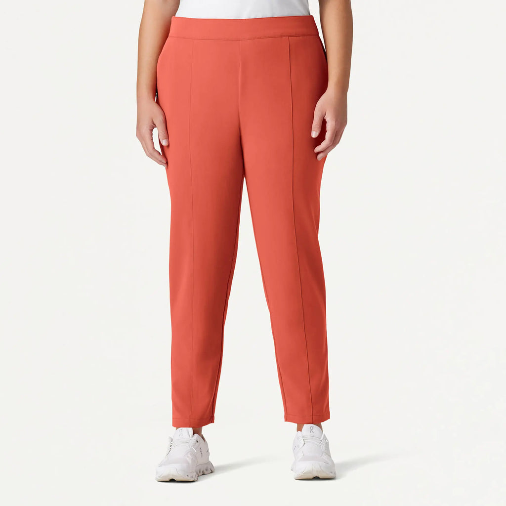 Jaanuu Scrubs Women's Lio Tapered 5-Pocket Scrub Pant Terra | scrub-supply.com