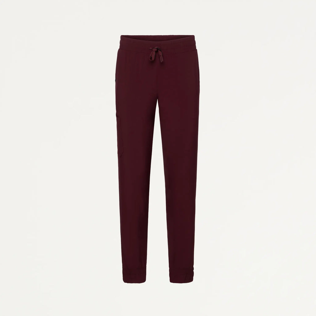 Jaanuu Scrubs Women's Fiora Slim ULTRAlite Scrub Jogger Burgundy | scrub-supply.com