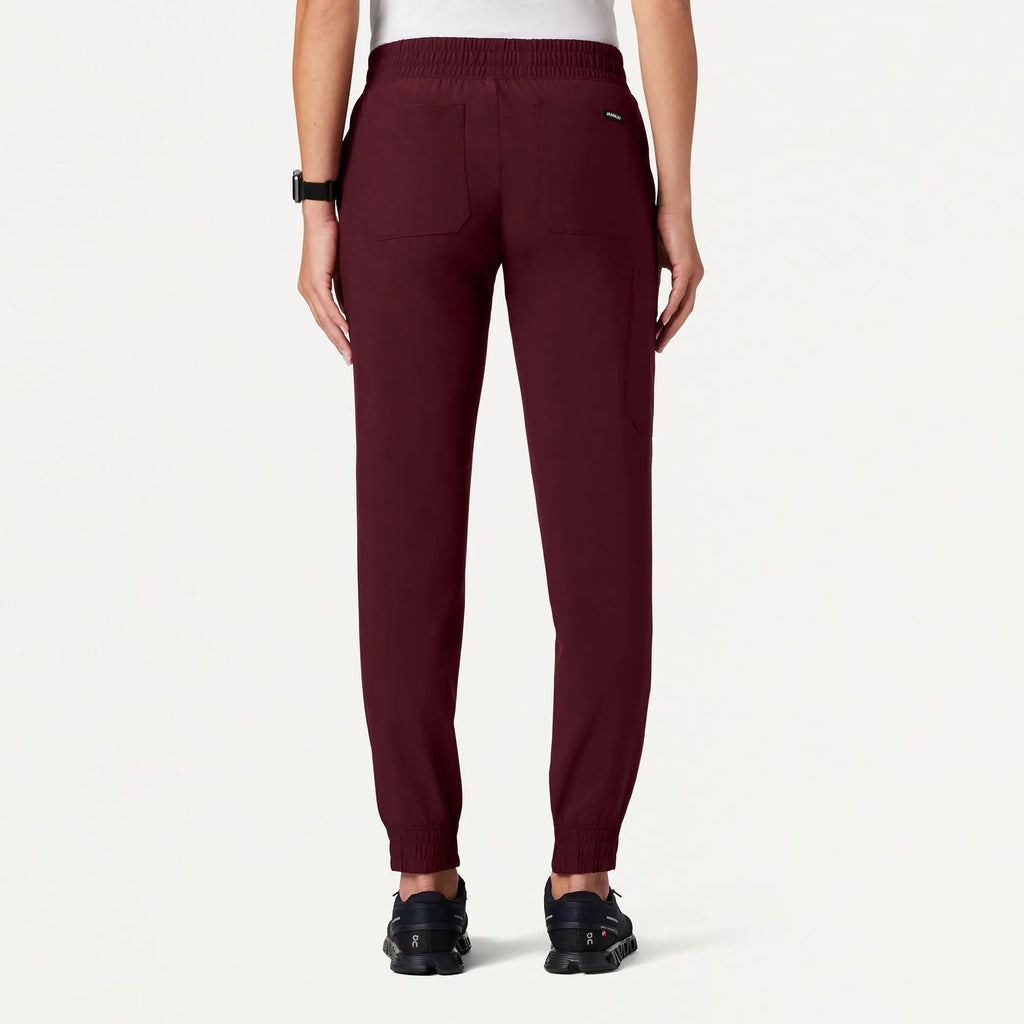 Jaanuu Scrubs Women's Fiora Slim ULTRAlite Scrub Jogger Burgundy | scrub-supply.com