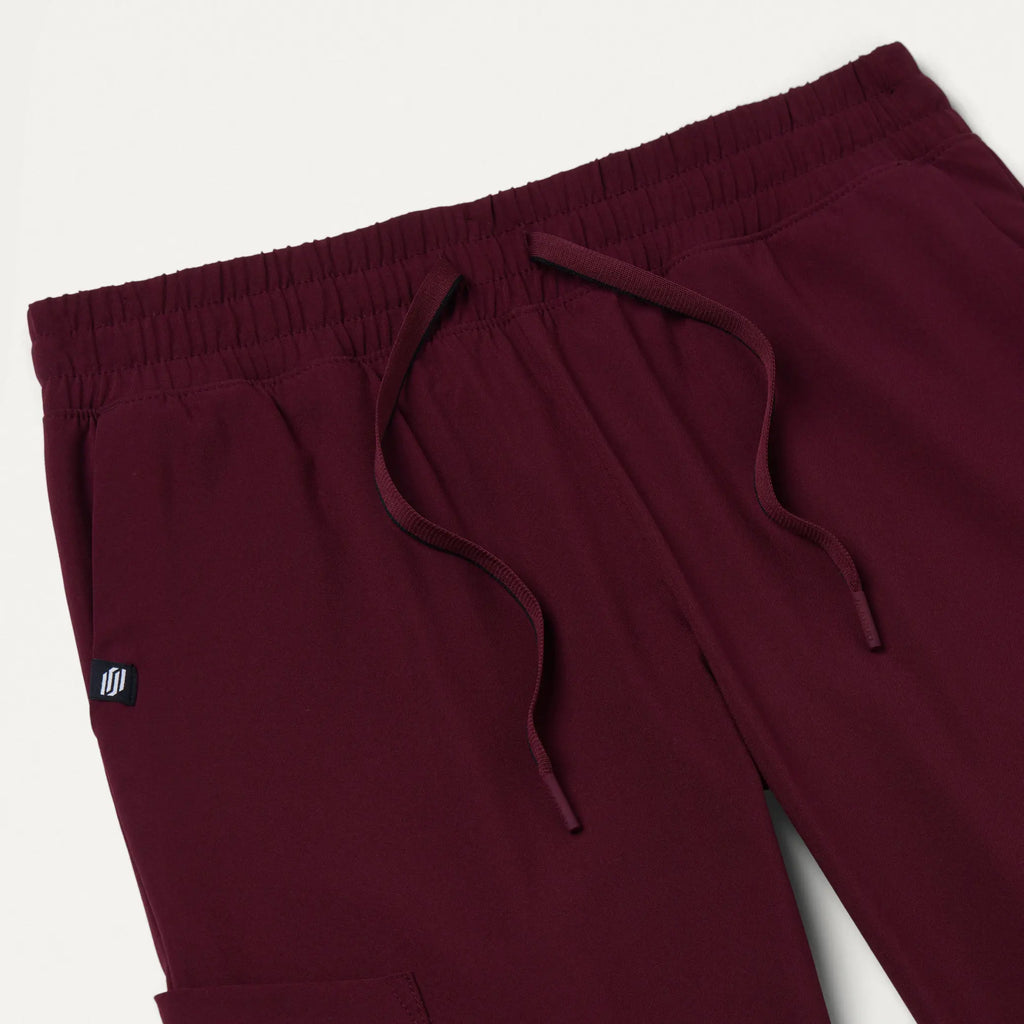 Jaanuu Scrubs Women's Fiora Slim ULTRAlite Scrub Jogger Burgundy | scrub-supply.com