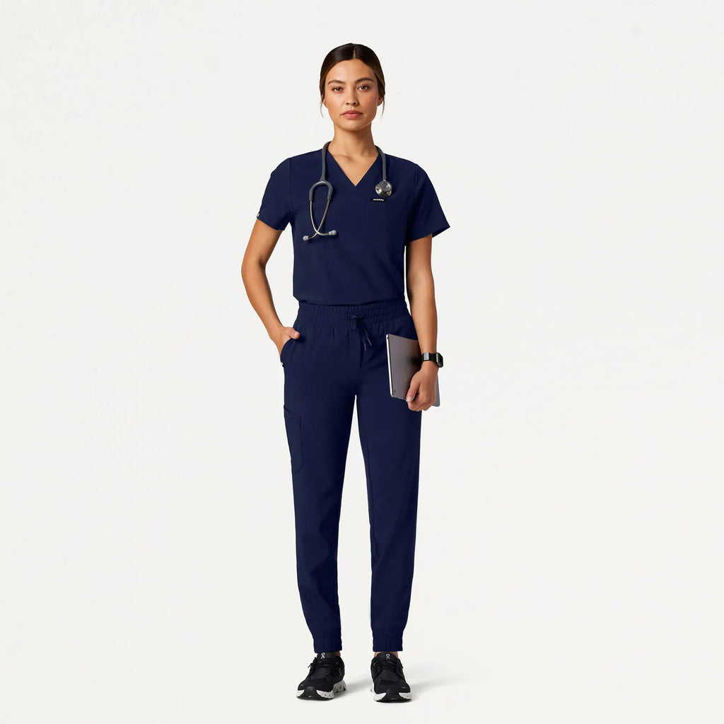 Jaanuu Scrubs Women's Fiora Slim ULTRAlite Scrub Jogger Midnight Navy | scrub-supply.com