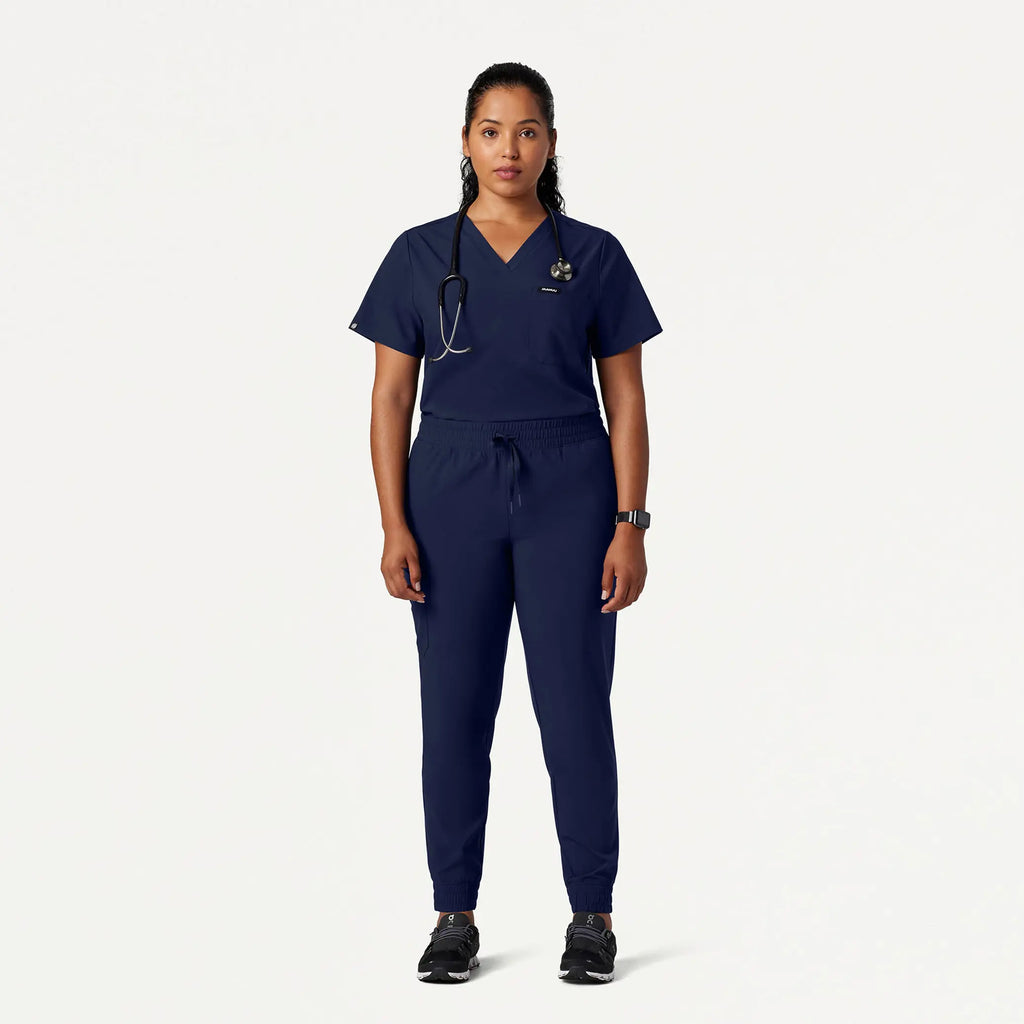 Jaanuu Scrubs Women's Fiora Slim ULTRAlite Scrub Jogger Midnight Navy | scrub-supply.com