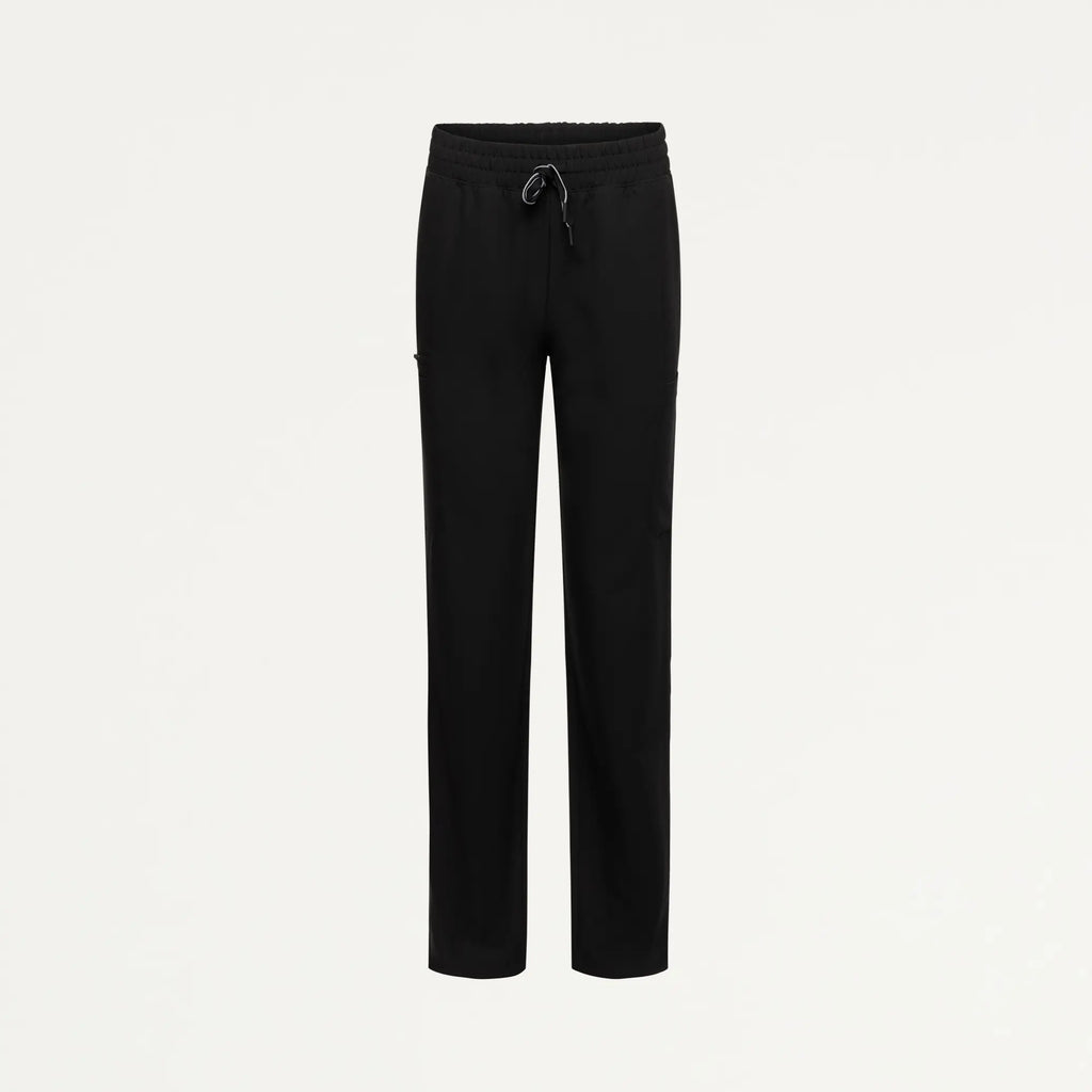 Jaanuu Scrubs Women's Payla 8-Pocket High Waisted Scrub Pant Black | scrub-supply.com