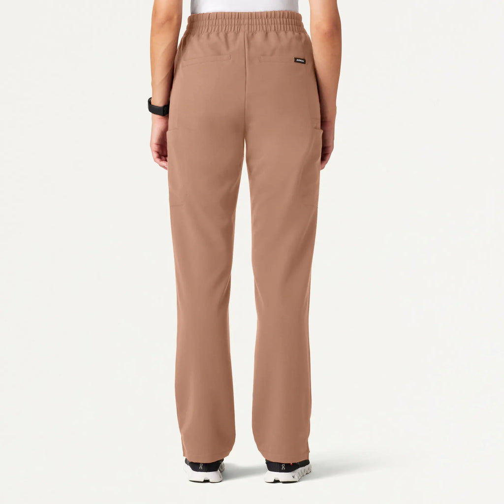 Jaanuu Scrubs Women's Payla 8-Pocket High Waisted Scrub Pant Clay | scrub-supply.com