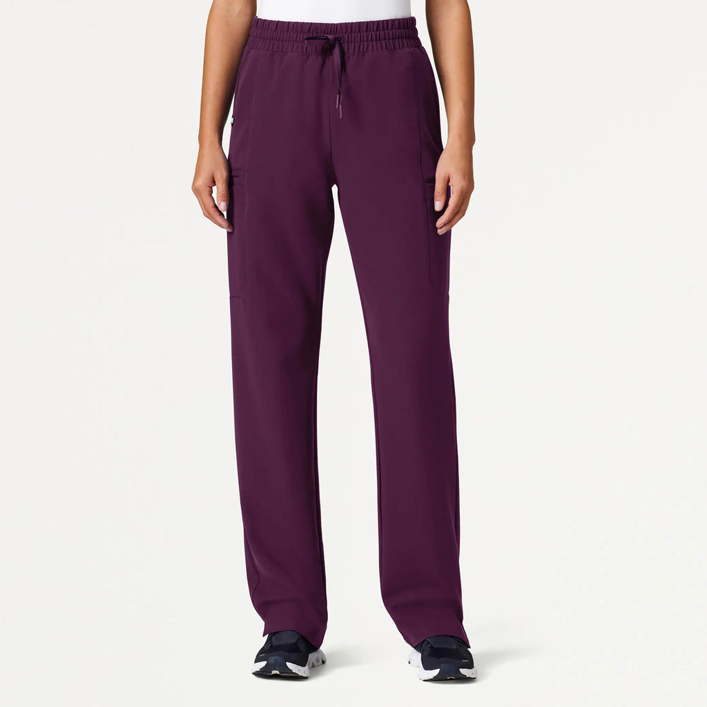 Jaanuu Scrubs Women's Payla 8-Pocket High Waisted Scrub Pant Dark Amethyst | scrub-supply.com