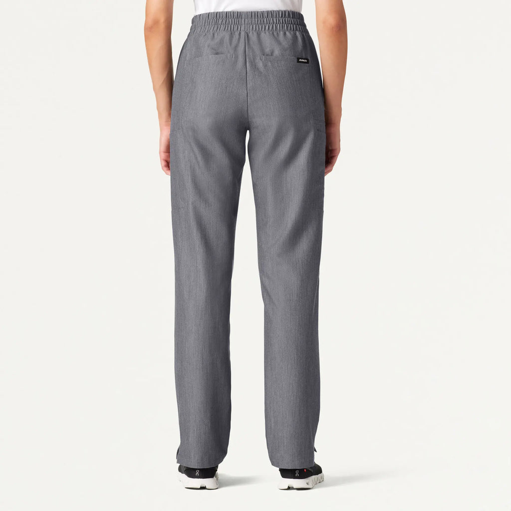 Jaanuu Scrubs Women's Payla 8-Pocket High Waisted Scrub Pant Heather Gray | scrub-supply.com