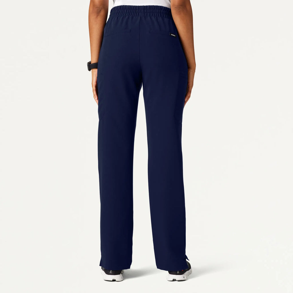 Jaanuu Scrubs Women's Payla 8-Pocket High Waisted Scrub Pant Midnight Navy | scrub-supply.com