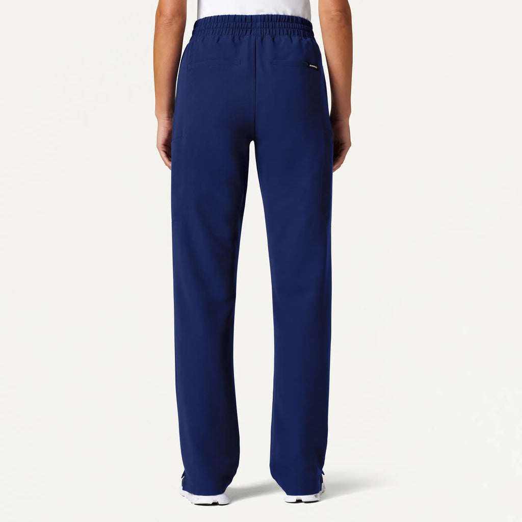 Jaanuu Scrubs Women's Payla 8-Pocket High Waisted Scrub Pant Navy Blue | scrub-supply.com